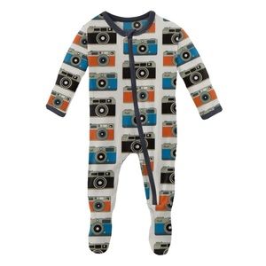 Kickee Pants Print Footie with Zipper in Mom’s Camera